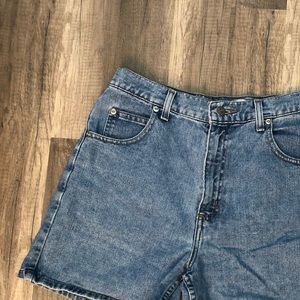 High waisted denim shorts!